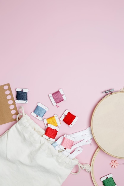 Mostre și paletă de culori broderie